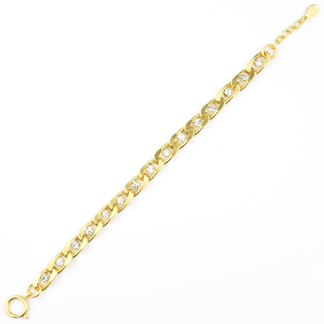 Curb Link Bracelet with Crystals