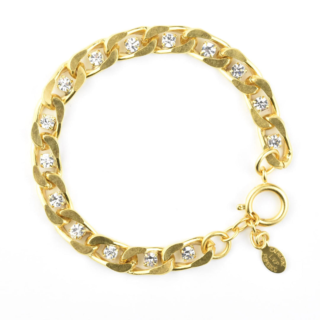 Curb Link Bracelet with Crystals