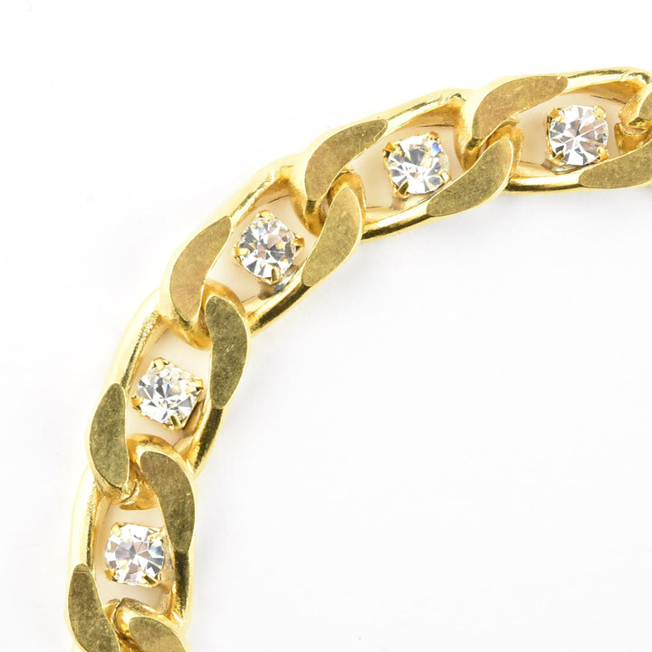 Curb Link Bracelet with Crystals