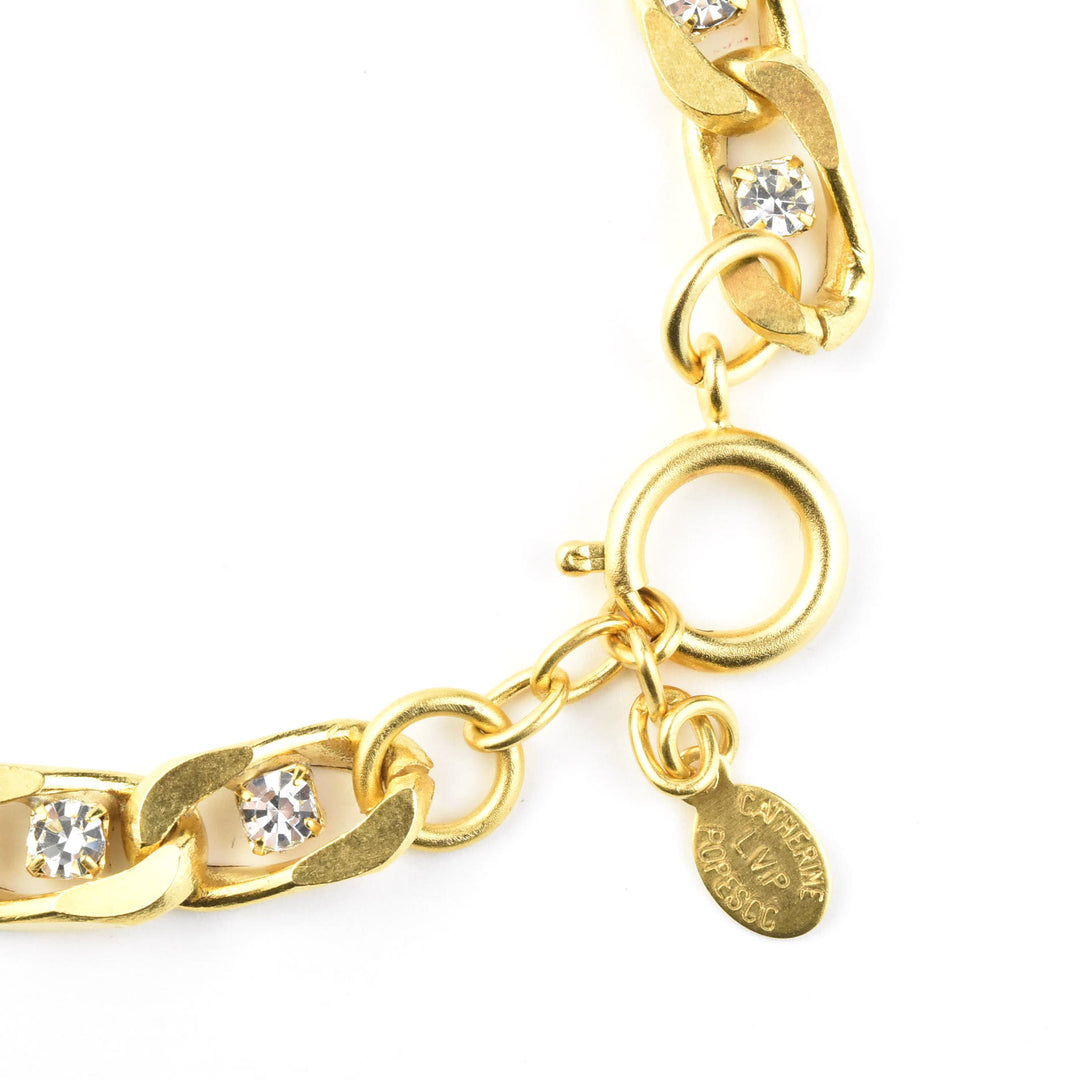 Curb Link Bracelet with Crystals