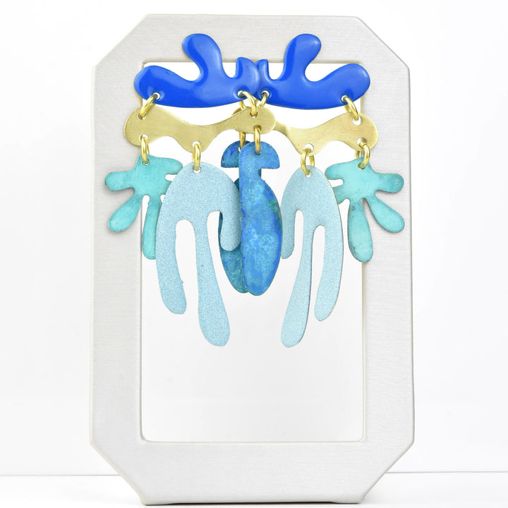 Cutout Earrings MD in Mix Blue