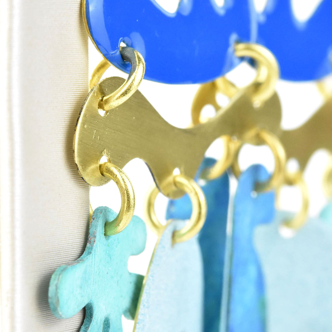 Cutout Earrings MD in Mix Blue