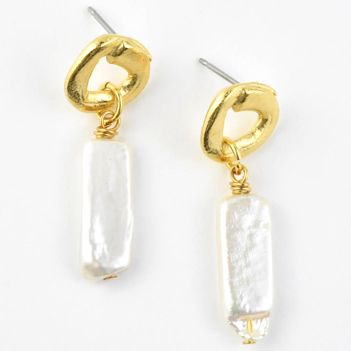 Cycles Earrings with Pearls