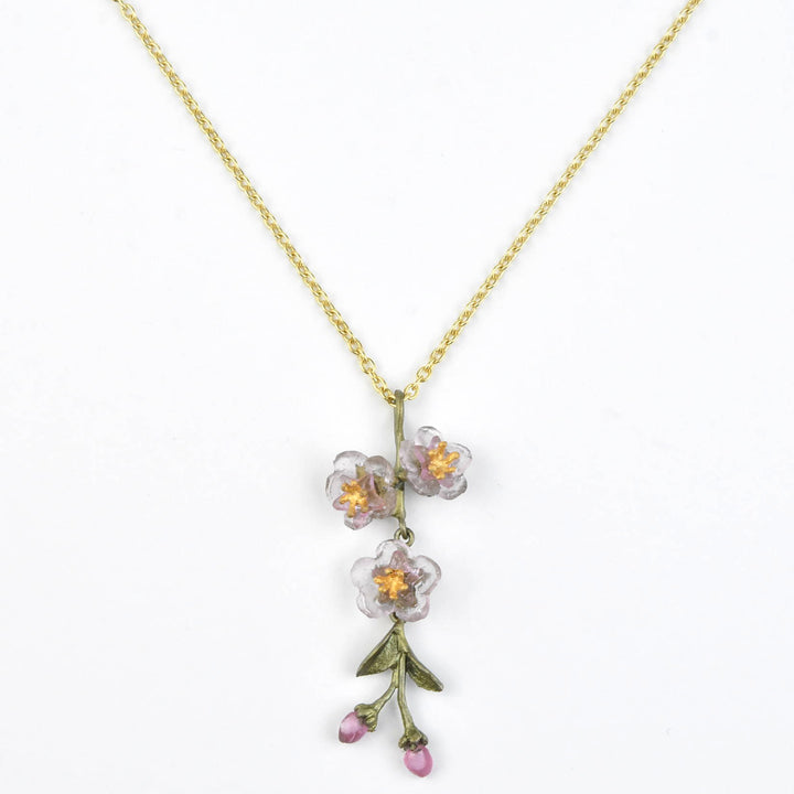 Dainty Peach Blossom Necklace - Goldmakers Fine Jewelry