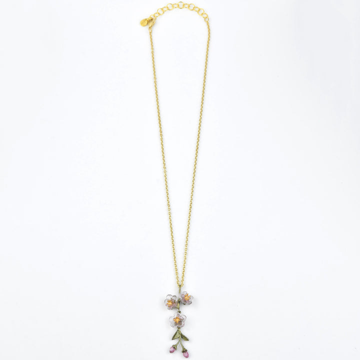 Dainty Peach Blossom Necklace - Goldmakers Fine Jewelry