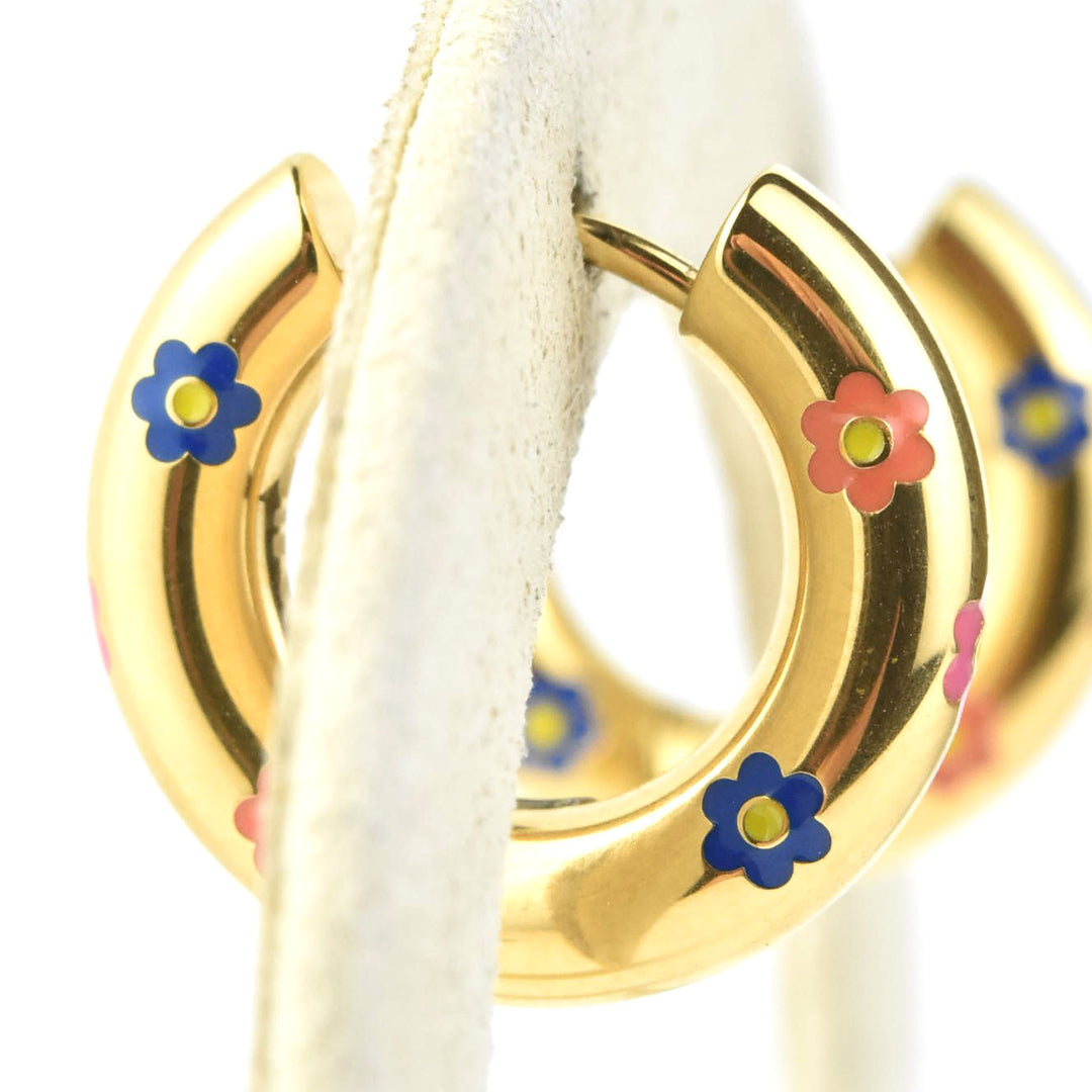 Daisy Chunky Rounded Huggie Hoops - Goldmakers Fine Jewelry