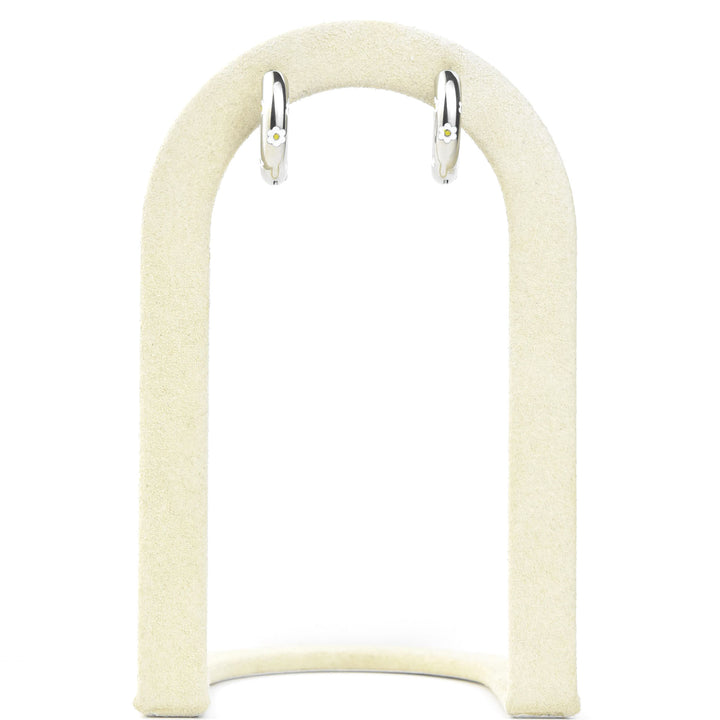 Daisy Chunky Rounded Huggie Hoops - Goldmakers Fine Jewelry