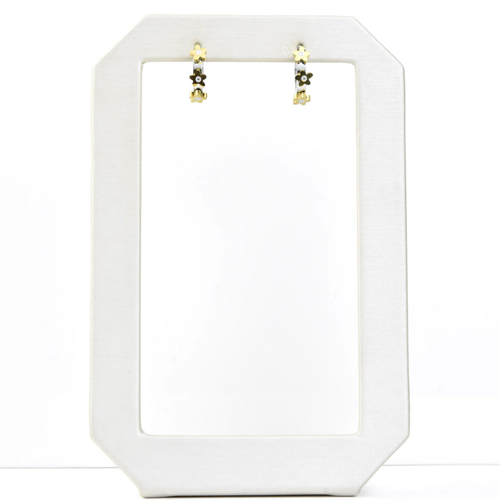Daisy 3D Huggie Hoops - Goldmakers Fine Jewelry