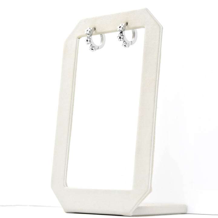 Daisy 3D Huggie Hoops - Goldmakers Fine Jewelry