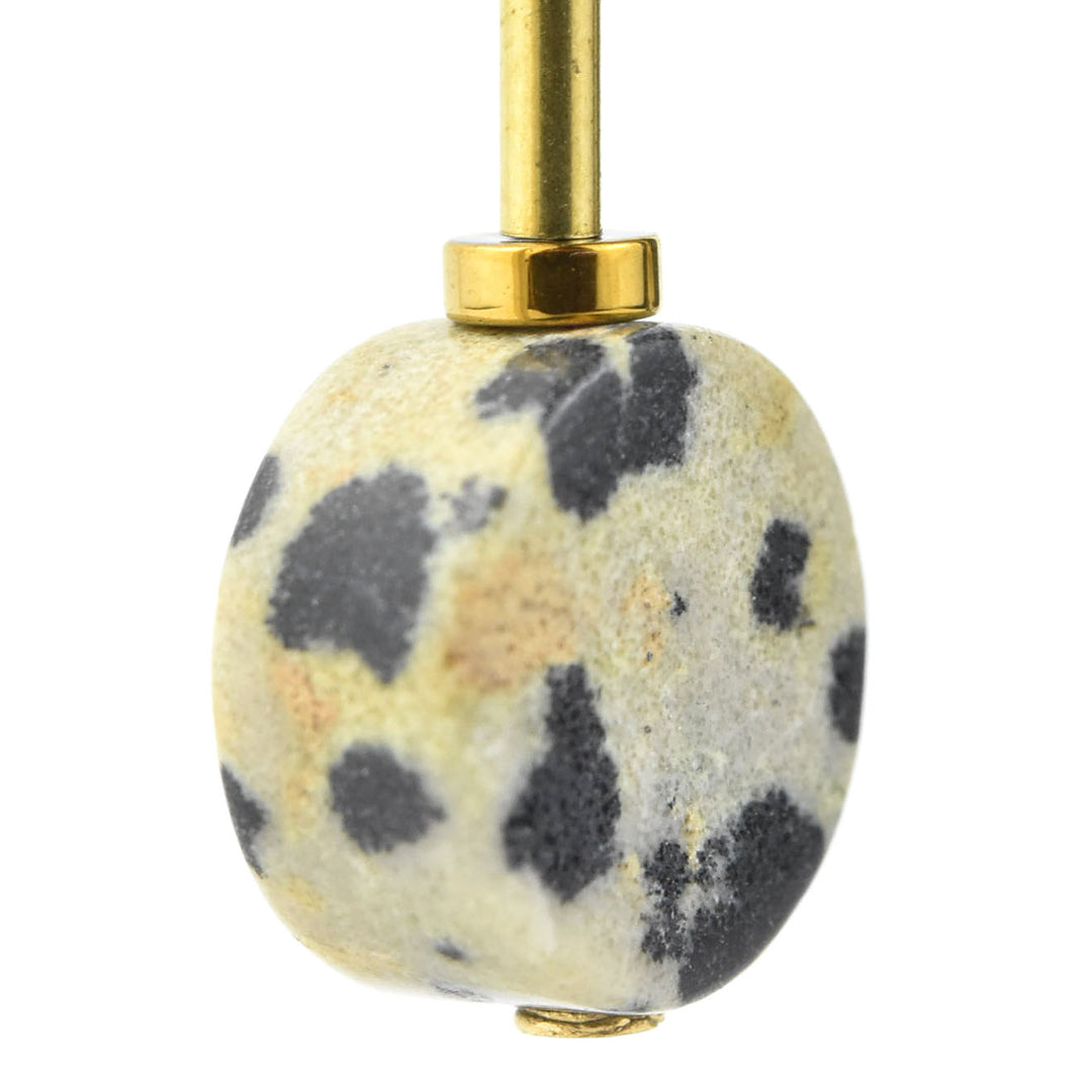 Dalmatian Jasper Drop Earrings - Goldmakers Fine Jewelry