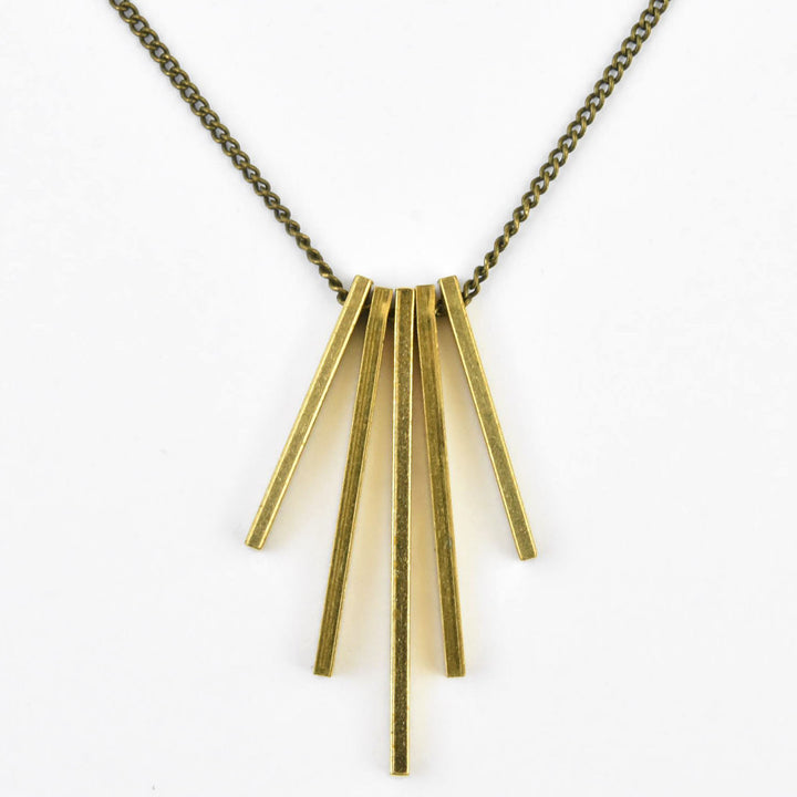 Mini Brass Bars Necklace - Goldmakers Fine Jewelry