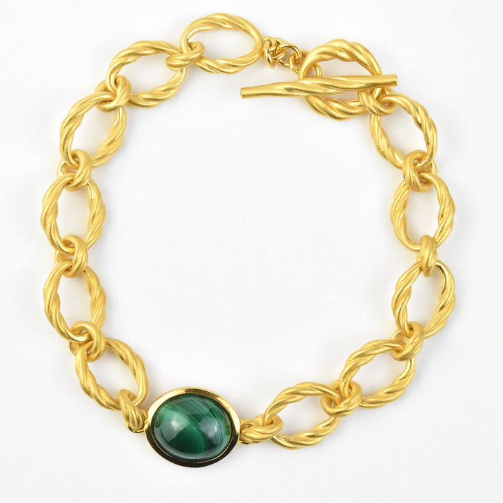 Forme Gemstone Chain Bracelet - Goldmakers Fine Jewelry