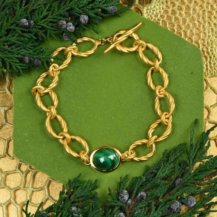 Forme Gemstone Chain Bracelet - Goldmakers Fine Jewelry