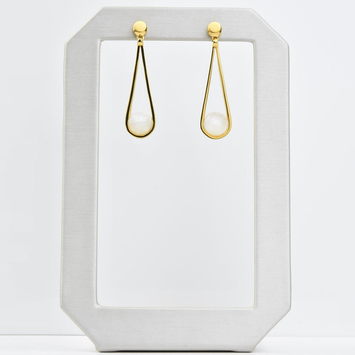 Mini Moonstone Ipanema Earrings - Goldmakers Fine Jewelry