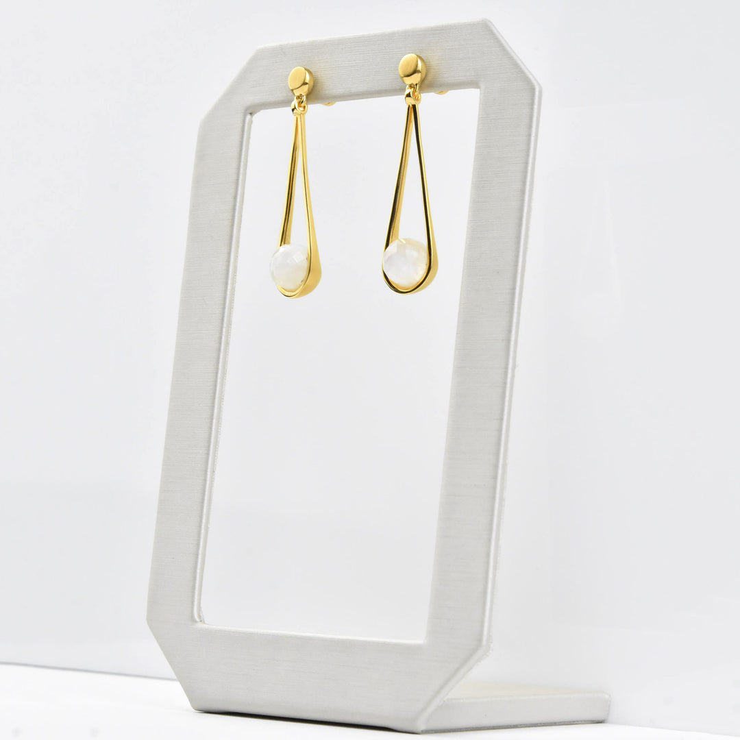 Mini Moonstone Ipanema Earrings - Goldmakers Fine Jewelry