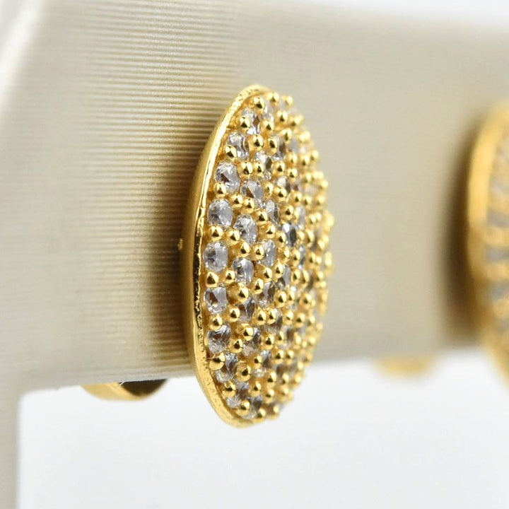Petit Pave Cluster Studs - Goldmakers Fine Jewelry