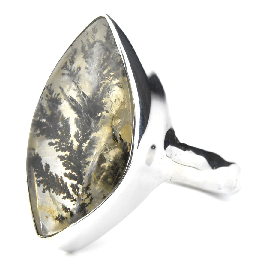 Dendritic Quartz Ring in Sterling Silver - Goldmakers Fine Jewelry