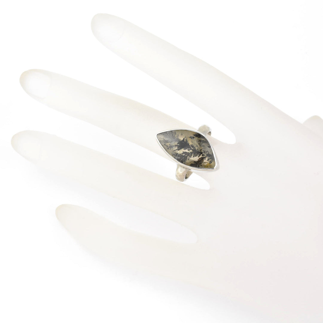 Dendritic Quartz Ring in Sterling Silver - Goldmakers Fine Jewelry