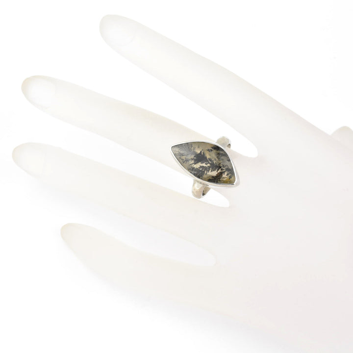 Dendritic Quartz Ring in Sterling Silver - Goldmakers Fine Jewelry