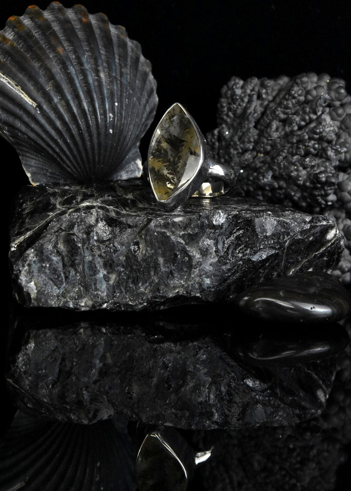 Dendritic Quartz Ring in Sterling Silver - Goldmakers Fine Jewelry