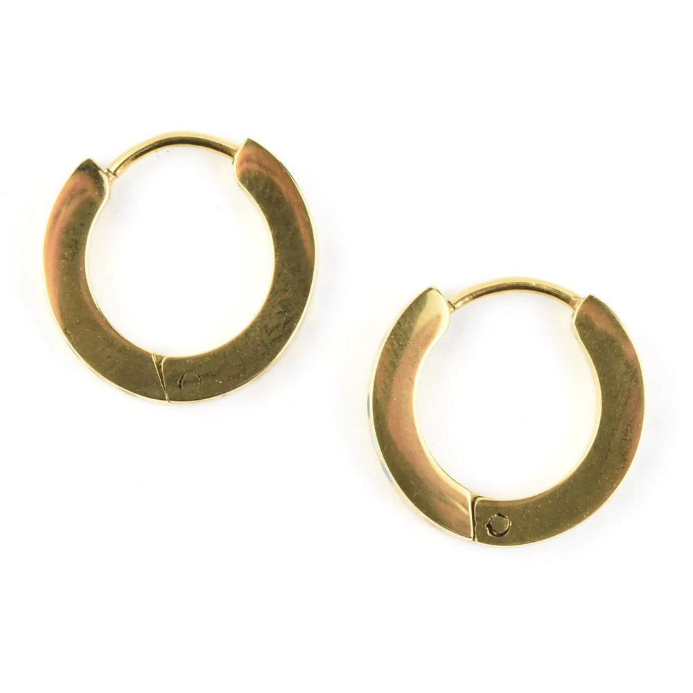 Dot Huggie Hoops - Goldmakers Fine Jewelry