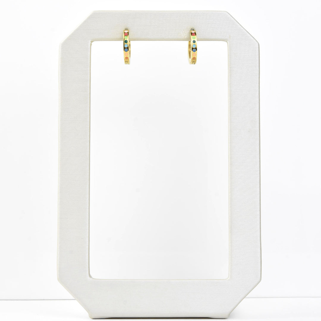 Dot Huggie Hoops - Goldmakers Fine Jewelry