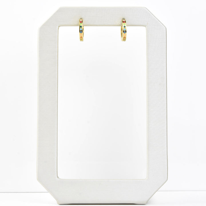 Dot Huggie Hoops - Goldmakers Fine Jewelry