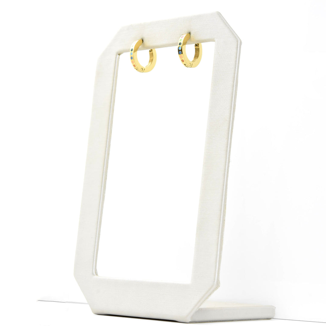 Dot Huggie Hoops - Goldmakers Fine Jewelry