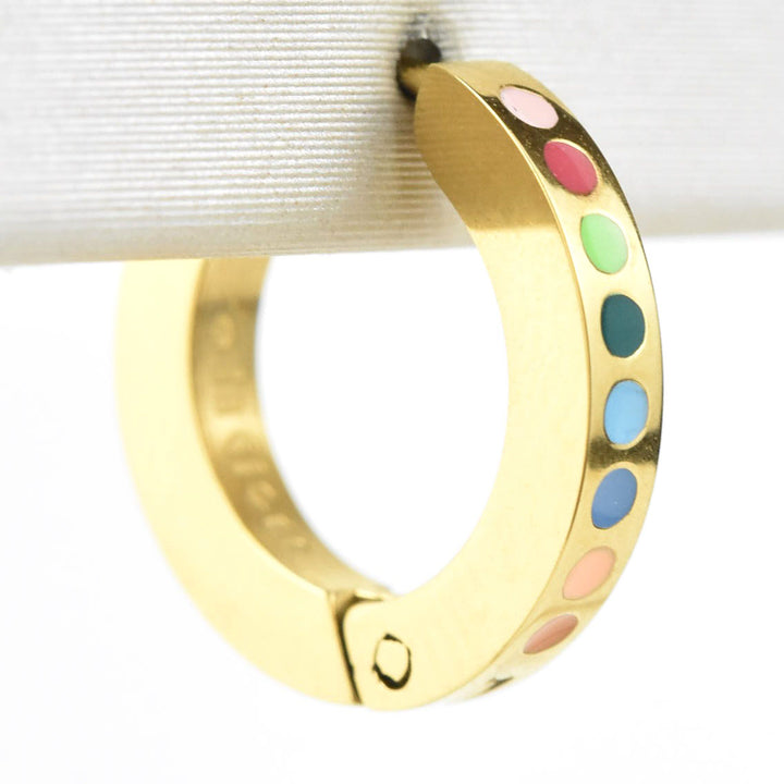 Dot Huggie Hoops - Goldmakers Fine Jewelry