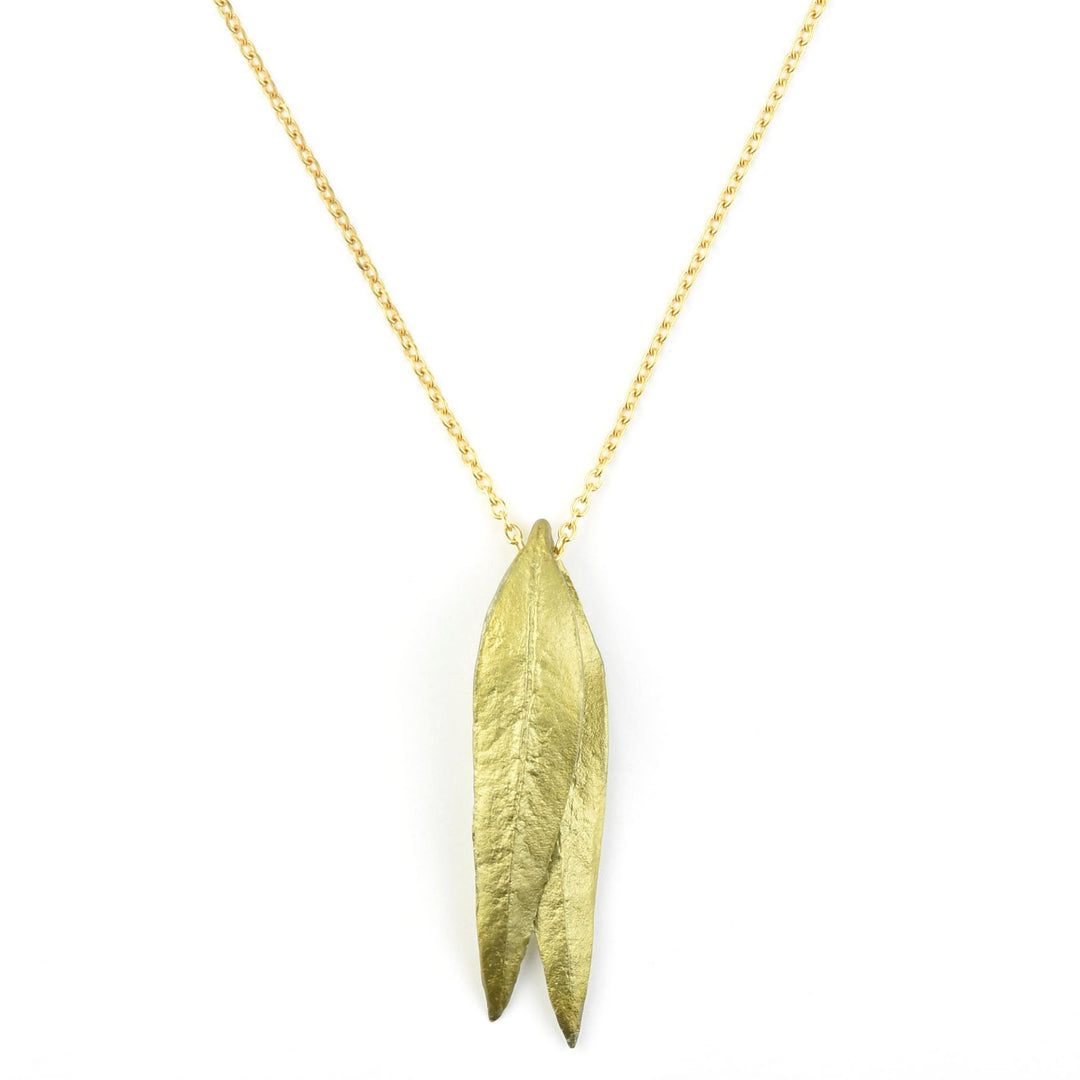 Double Leaf Eucalyptus Necklace - Goldmakers Fine Jewelry