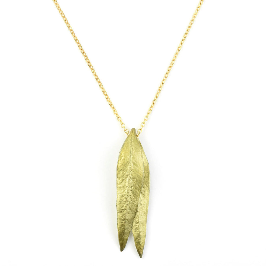 Double Leaf Eucalyptus Necklace - Goldmakers Fine Jewelry