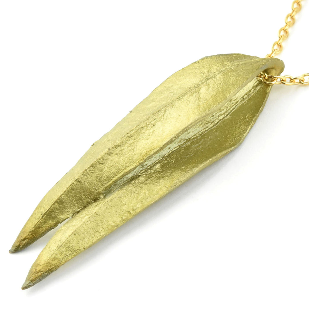 Double Leaf Eucalyptus Necklace - Goldmakers Fine Jewelry