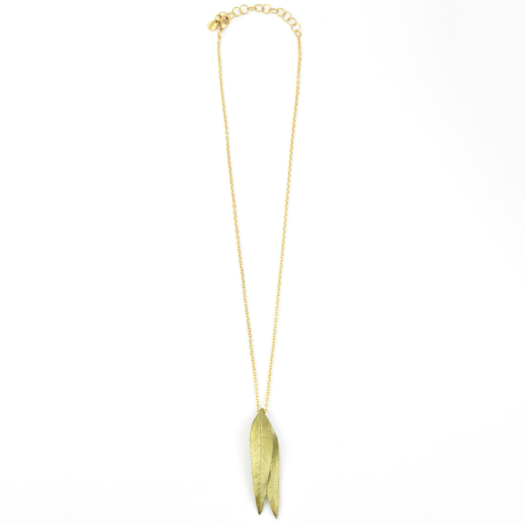 Double Leaf Eucalyptus Necklace - Goldmakers Fine Jewelry