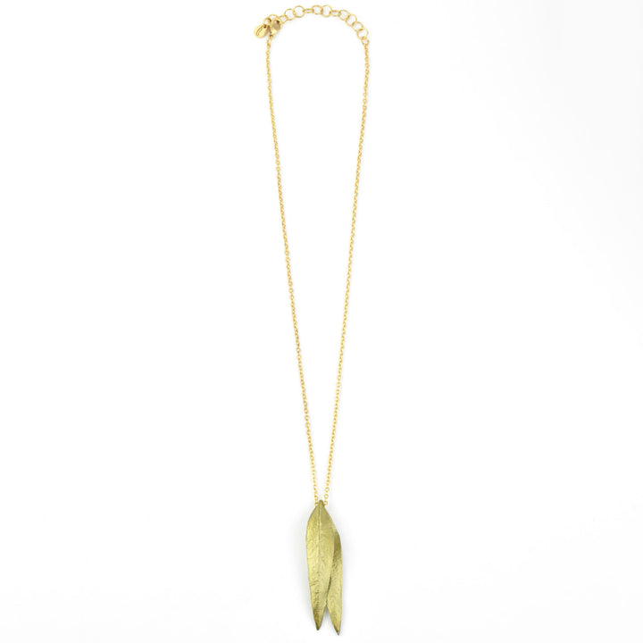 Double Leaf Eucalyptus Necklace - Goldmakers Fine Jewelry
