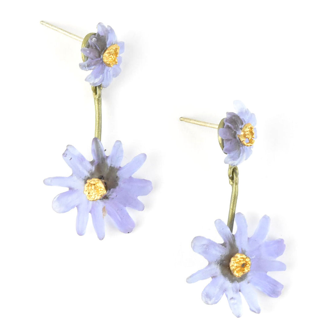 Double Drop Aster Earrings