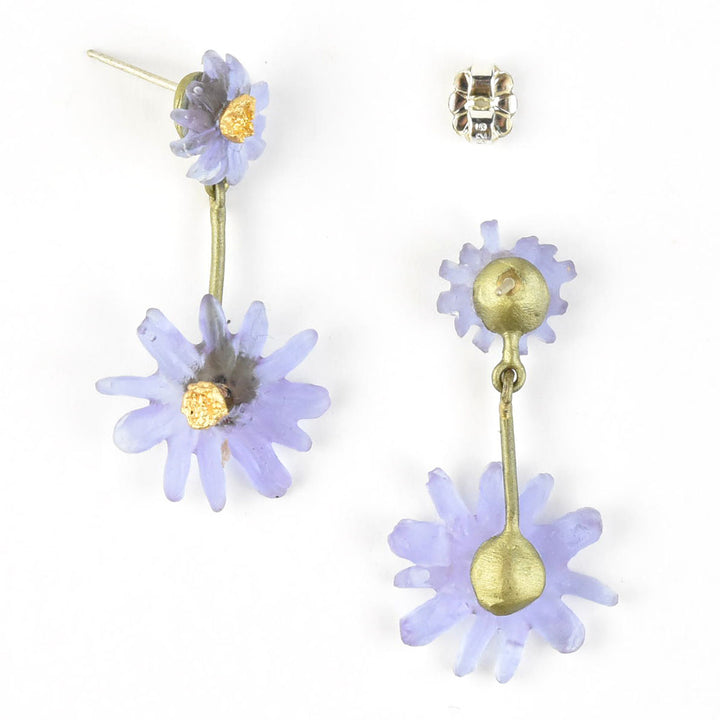 Double Drop Aster Earrings