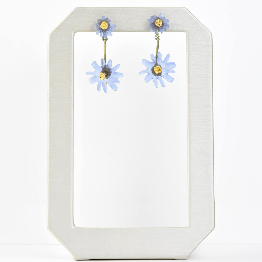 Double Drop Aster Earrings