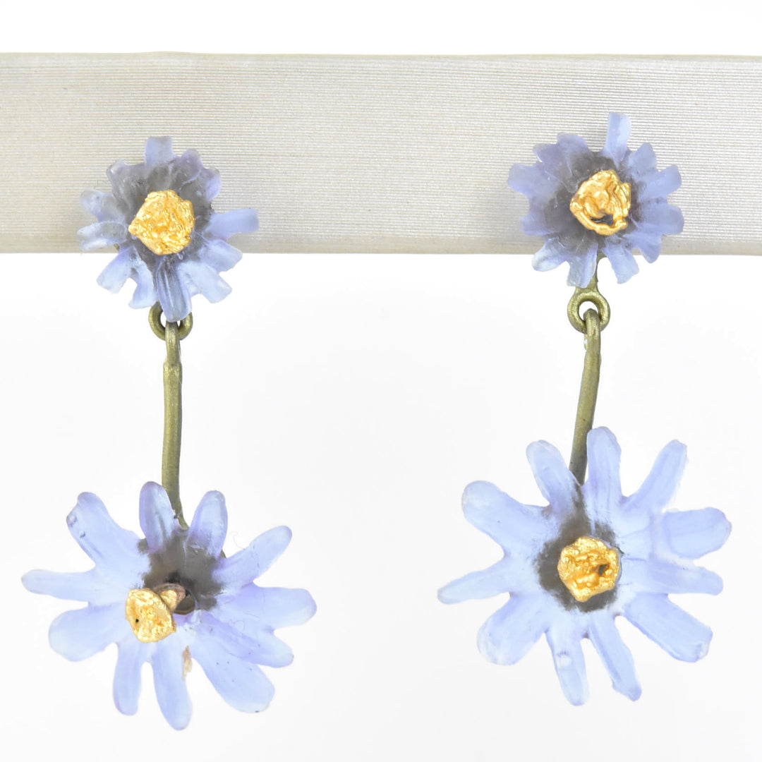 Double Drop Aster Earrings