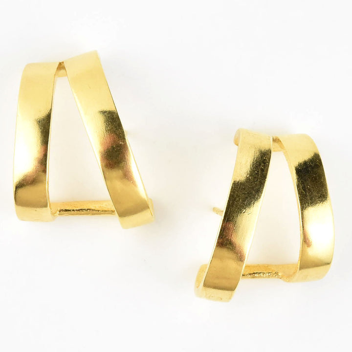 Double Bar Stud Earrings