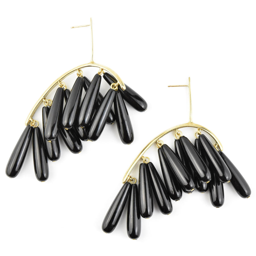 Dove Earrings in Black - Goldmakers Fine Jewelry