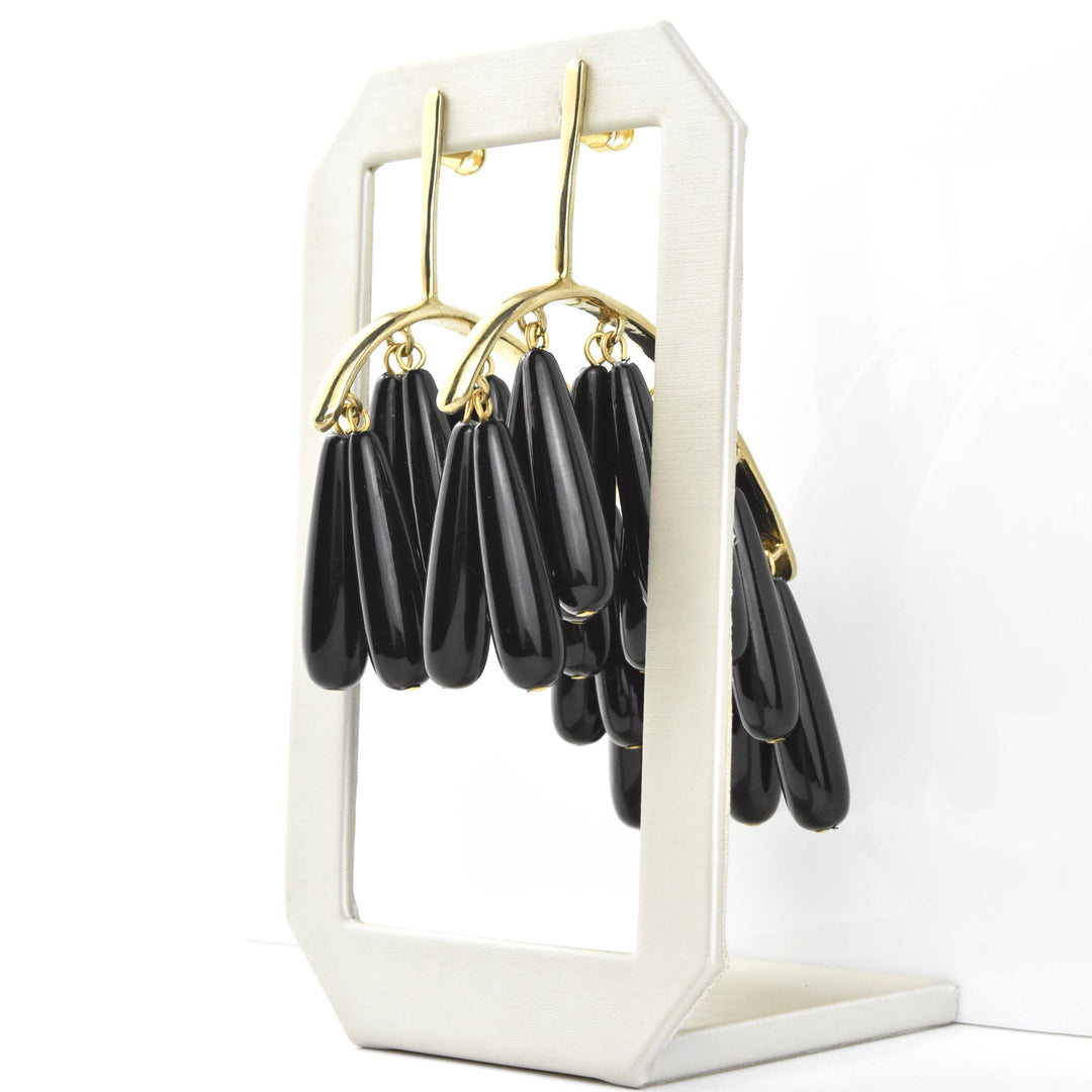 Dove Earrings in Black - Goldmakers Fine Jewelry
