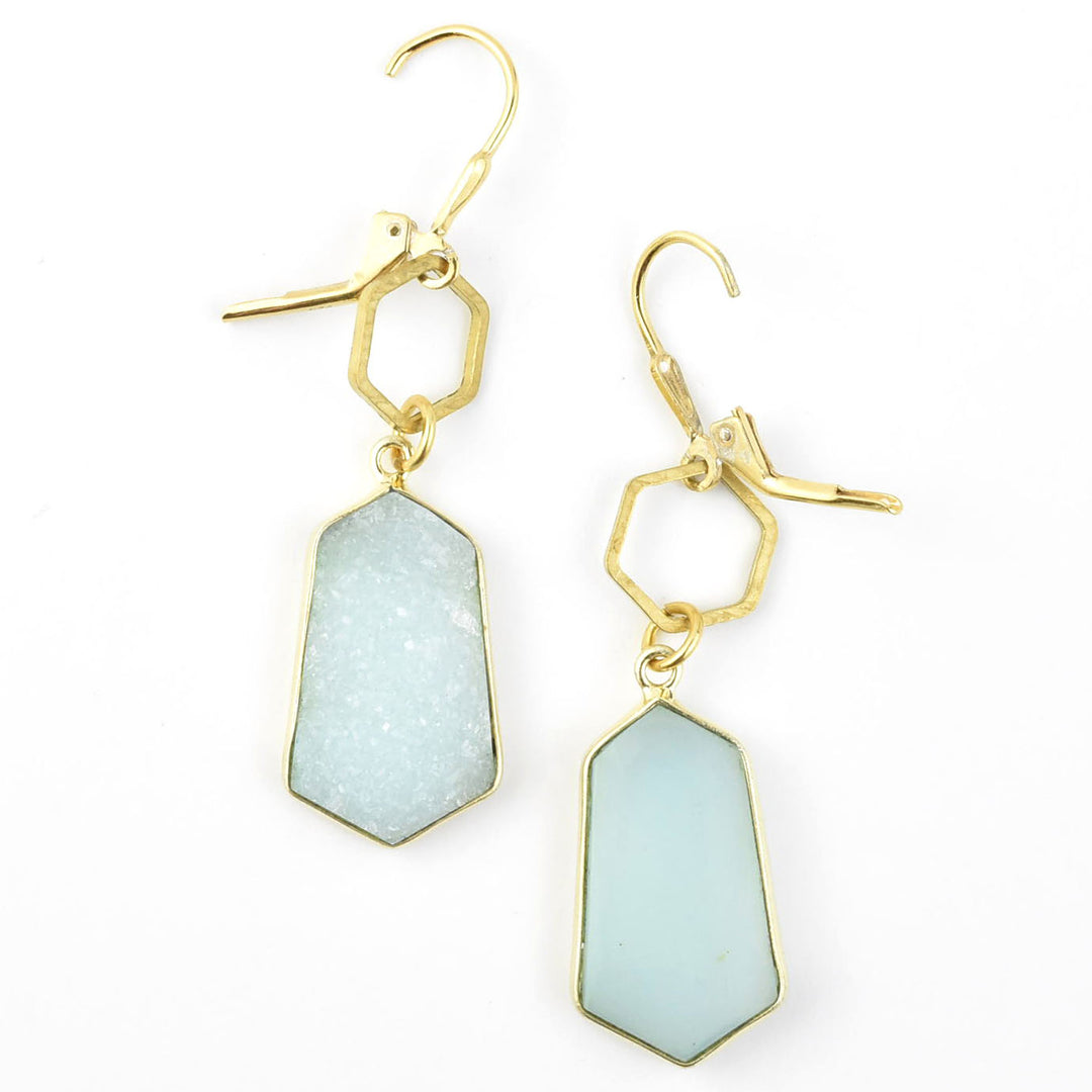 Druzy Shield  Earrings