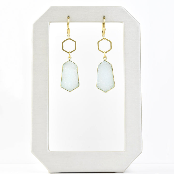 Druzy Shield  Earrings