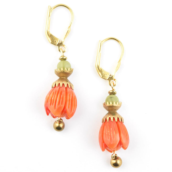 Carved Tulip Earrings