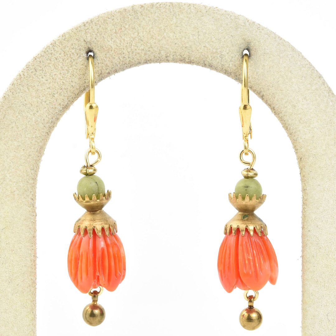 Carved Tulip Earrings