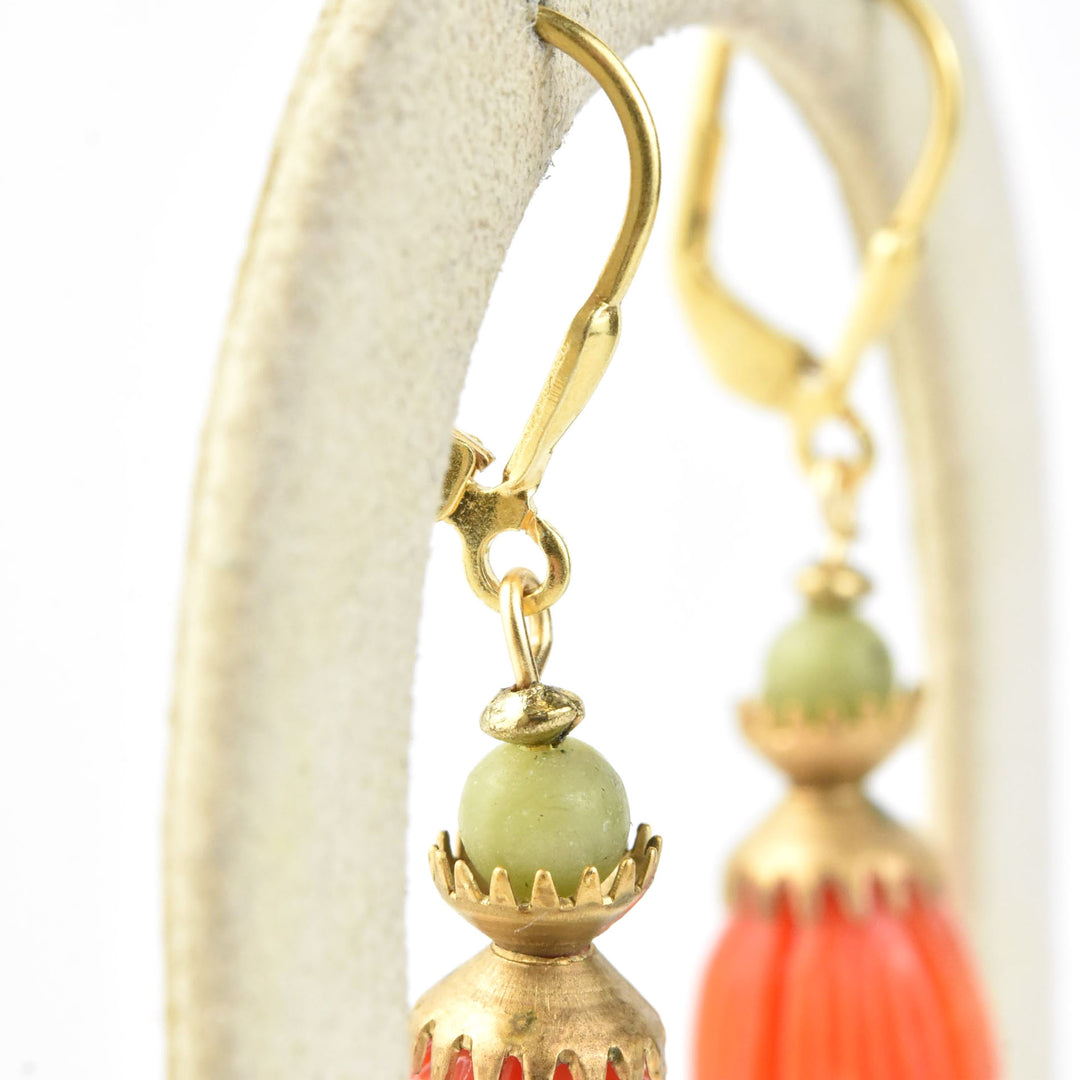 Carved Tulip Earrings