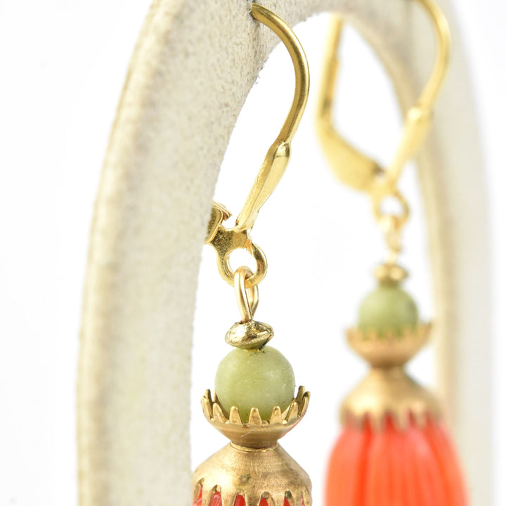 Carved Tulip Earrings