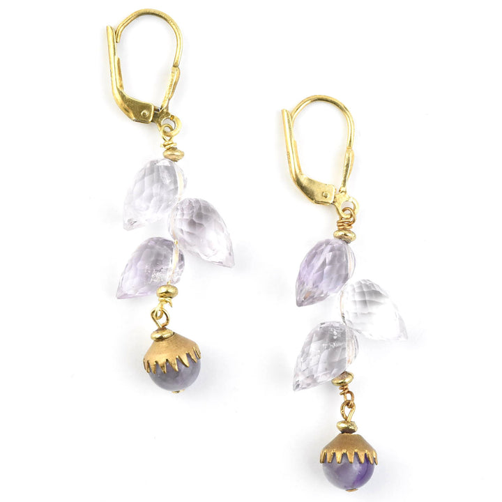 Amethyst Briolette Drops