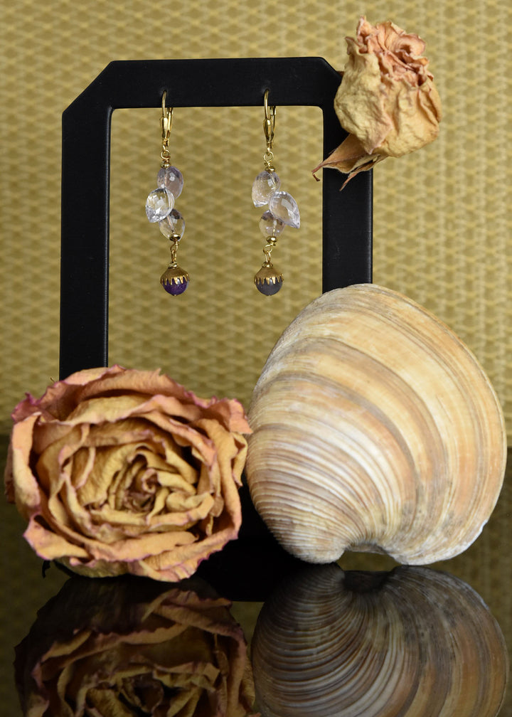Amethyst Briolette Drops