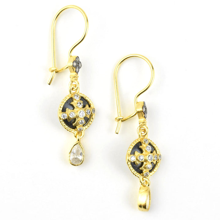 Two Tone Sparkle Earrings